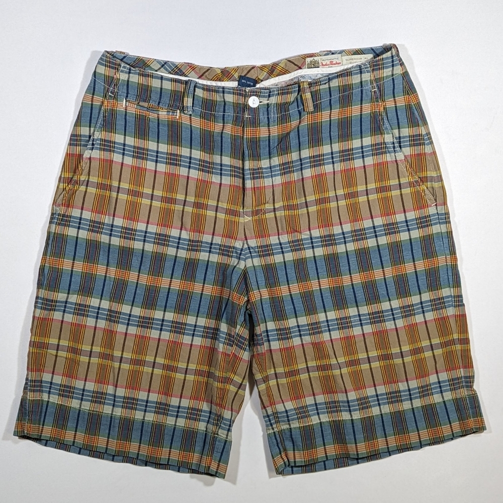 Vintage Polo By Ralph Lauren India Madras Shorts Men's Size 34 Plaid 90s